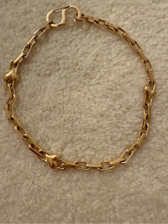 Jenny Bird Jewelry - Jenny Bird Art Heart Gold Triple Heart Link Necklace